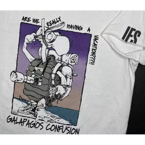 Nomada Other - Nomada Galapagos‎ Comics Wilo Graphic T Shirt Mens S White Retro Rare Vintage